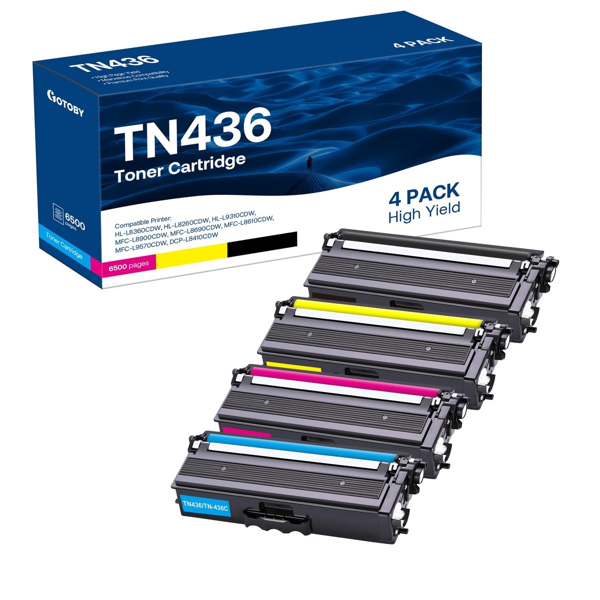 GOTOBY Compatible Toner Cartridge for Brother TN436/TN433/TN431
