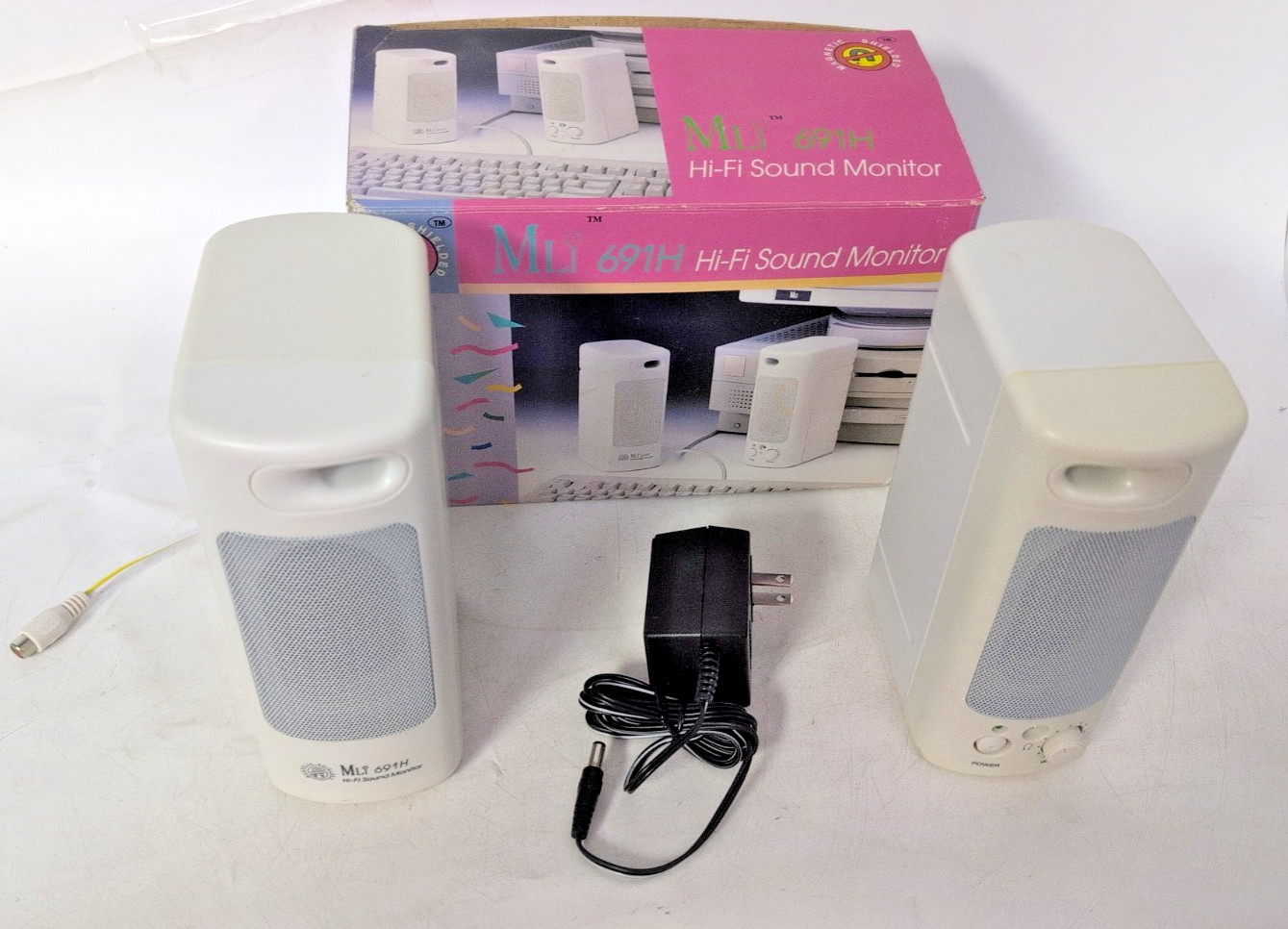 MLi 691H Hi-Fi Sound Monitor Computer Speakers 2.0 Channel Wired Beige