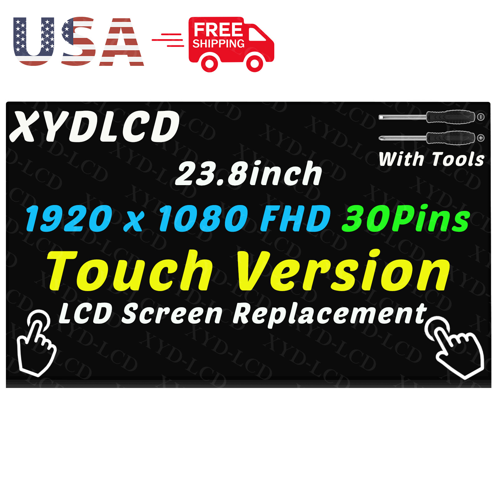 23.8in 5D10W33961 for Lenovo Ideacentre AIO 5-24ALC6 F0G2002KUS LCD Touch Screen