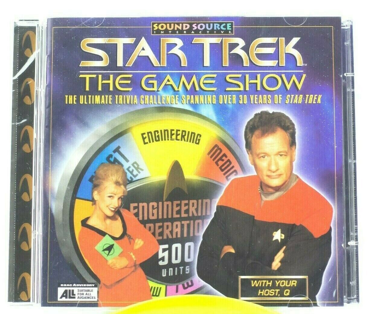 Vintage 1997 Star Trek The Game Show Win95 Mac PC CD-ROM Software Game Sealed