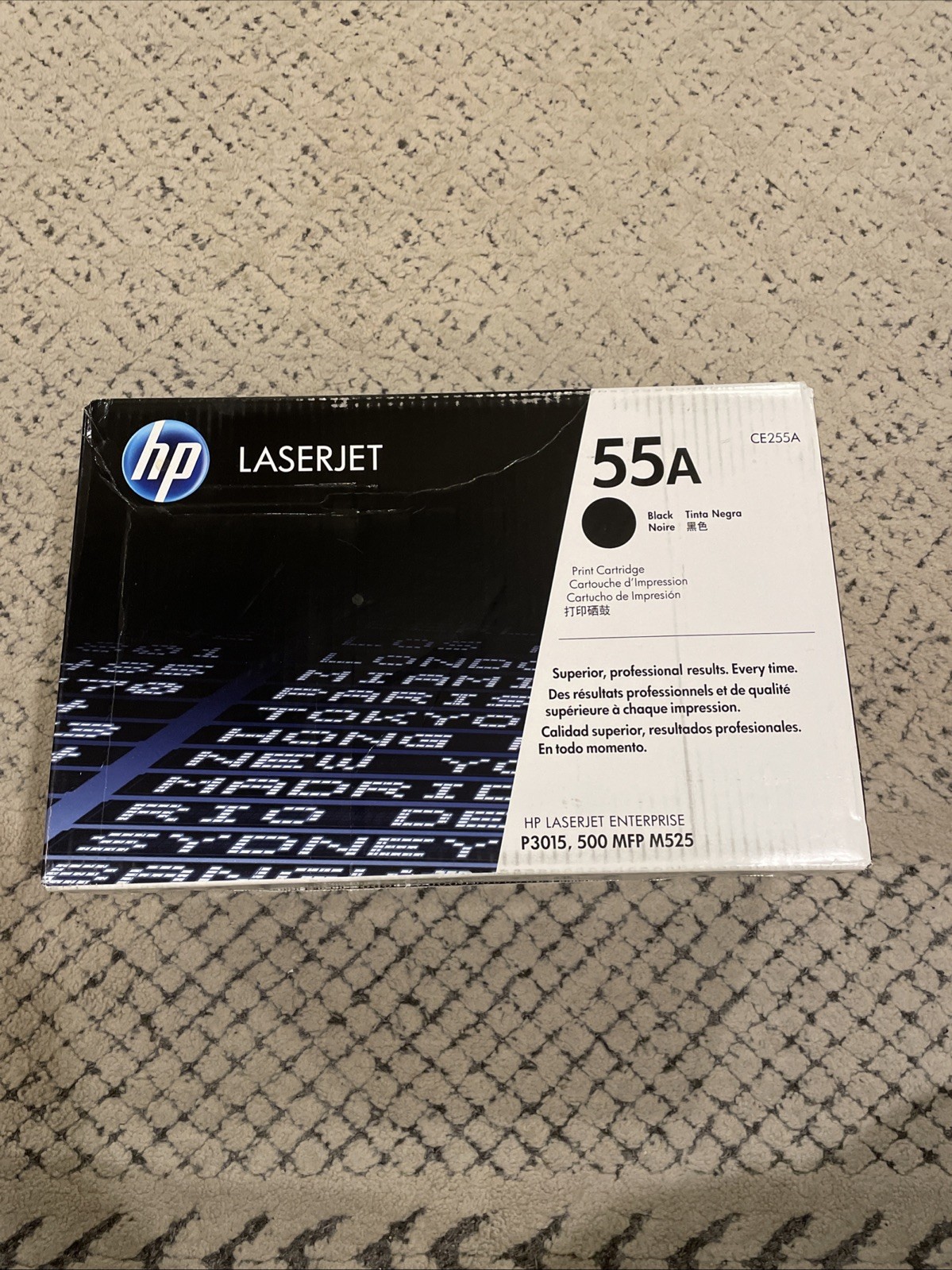Genuine HP CE255A (55A) Black Toner Cartridge - NEW SEALED 