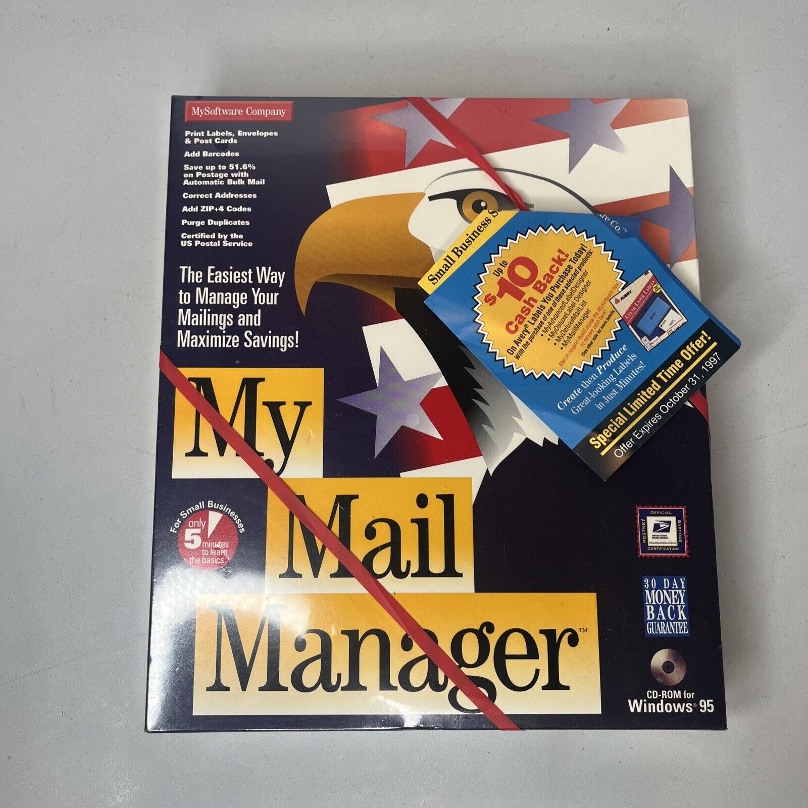 Vintage NOS Windows 95 Software My Mail Manager 