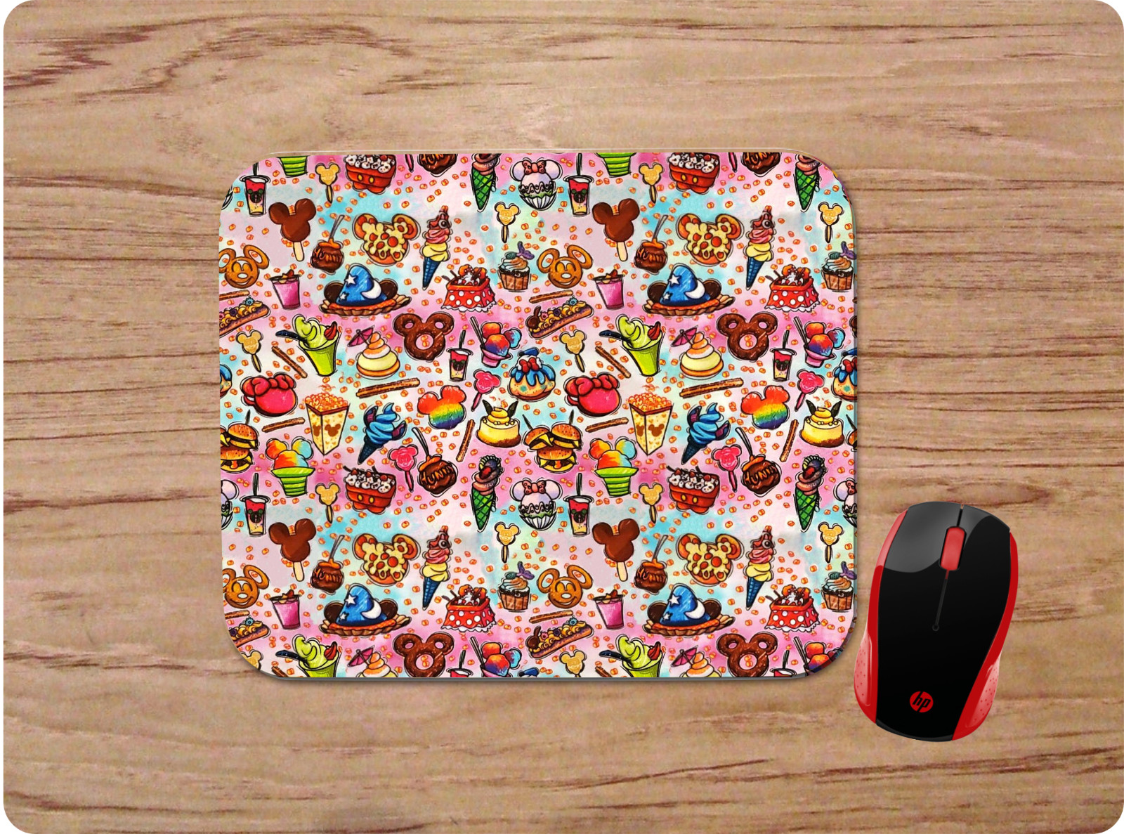 DISNEY CHARACTER SHAPED SNACKS DESIGN2 CUSTOM COMPUTER MOUSE PAD MAT NONSLIP
