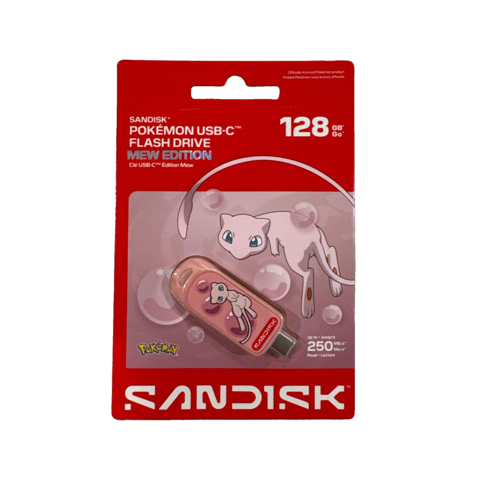 Pokemon Limited Edition - Mew 128gb USB-C Flash Drive Sandisk Pokemon