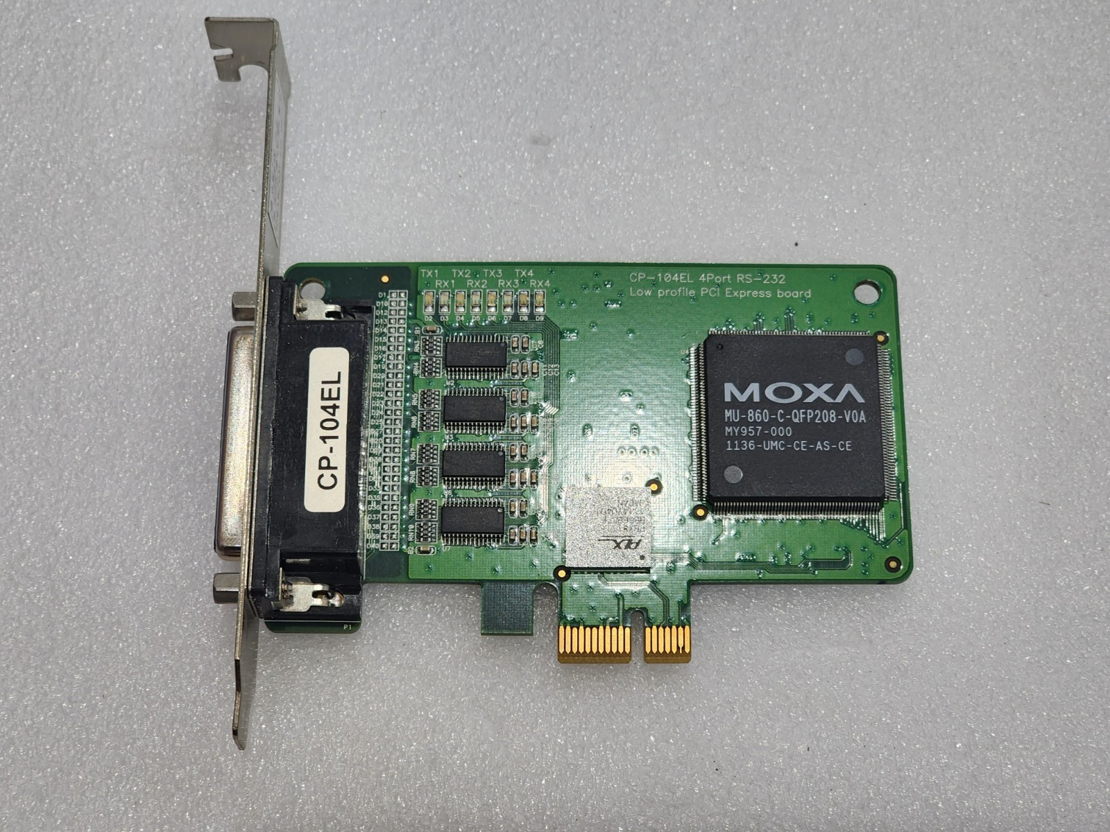 Moxa CP-104EL VER 1.4 UPC Serial RS-232 4-Port Controller