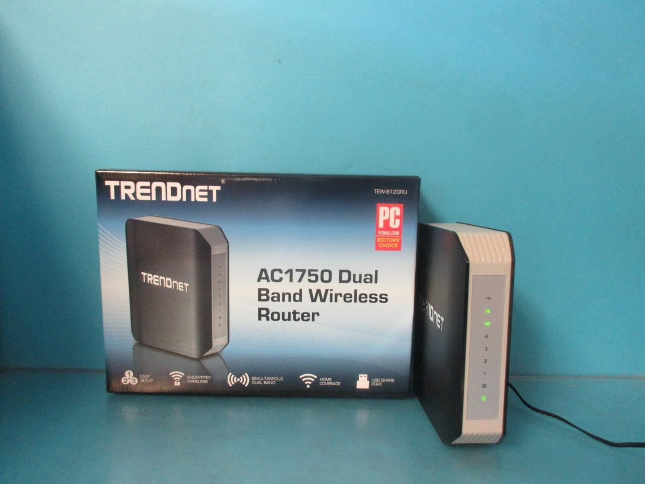 TRENDnet TEW-812DRU AC1750 Dual Band Wireless Router 4 Port Gigabit USB LED