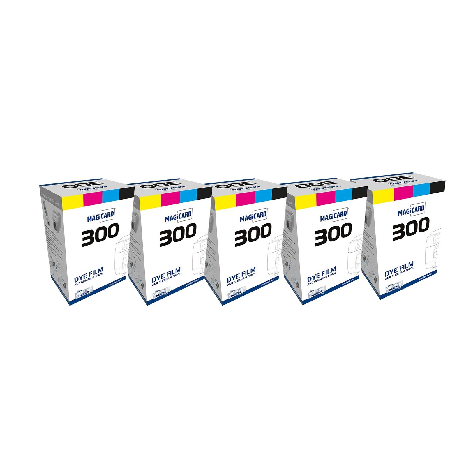 Bodno 5 x Magicard 300 Printer MC300YMCKO Color Ribbon YMCKO 300 Prints Software