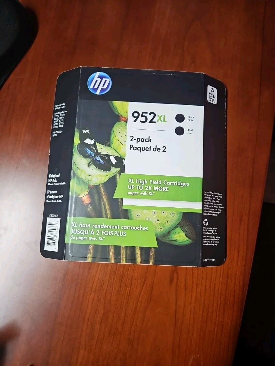 HP 952XL N9K29BN Black Ink Cartige - 2 Pieces