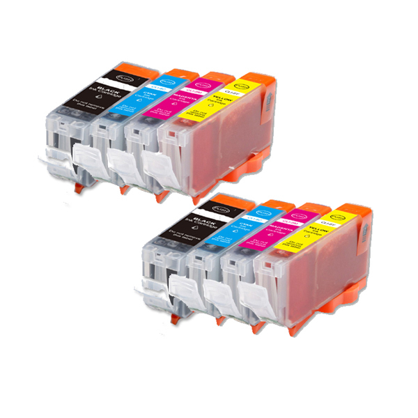 8 Pack Printer Ink Cartridges for PGI-5 CLI-8 Canon MX700 MP510 iP3300 iP3500