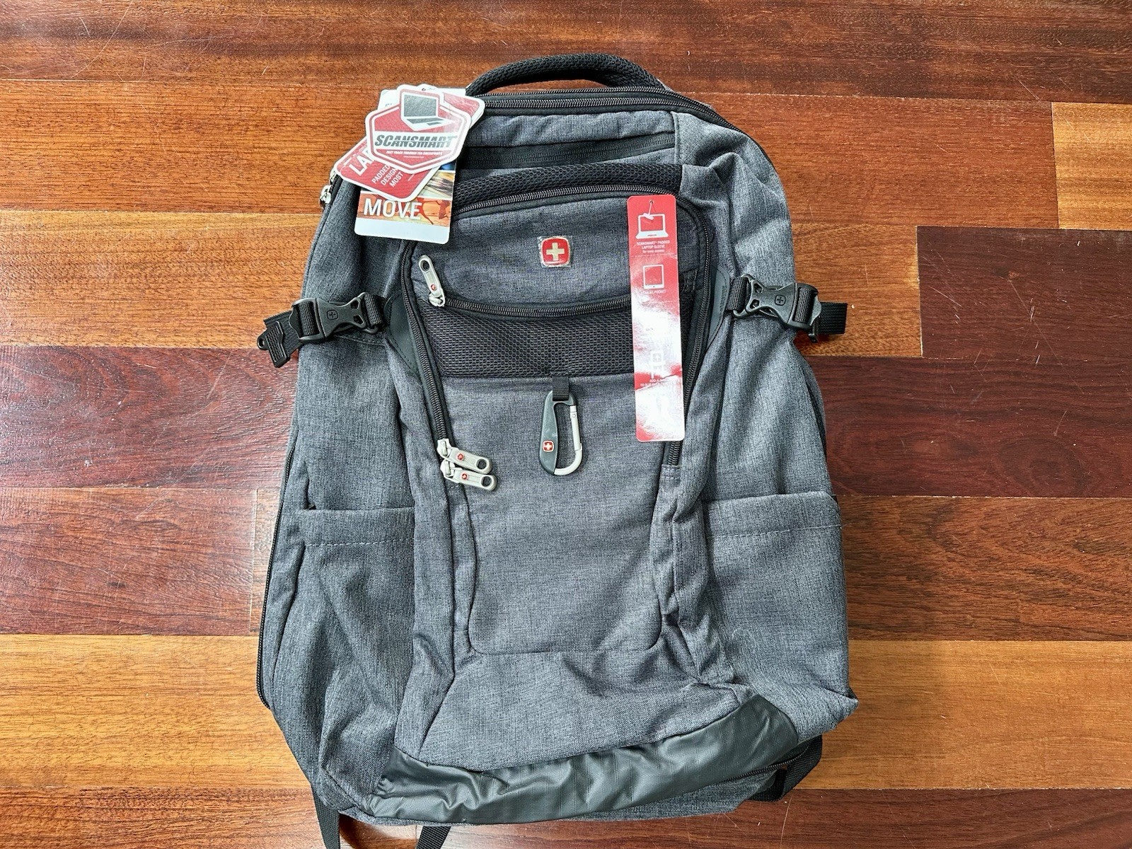 SwissGear SA1900 ScanSmart Laptop Backpack Black TSA Friendly Travel Bag - NWT