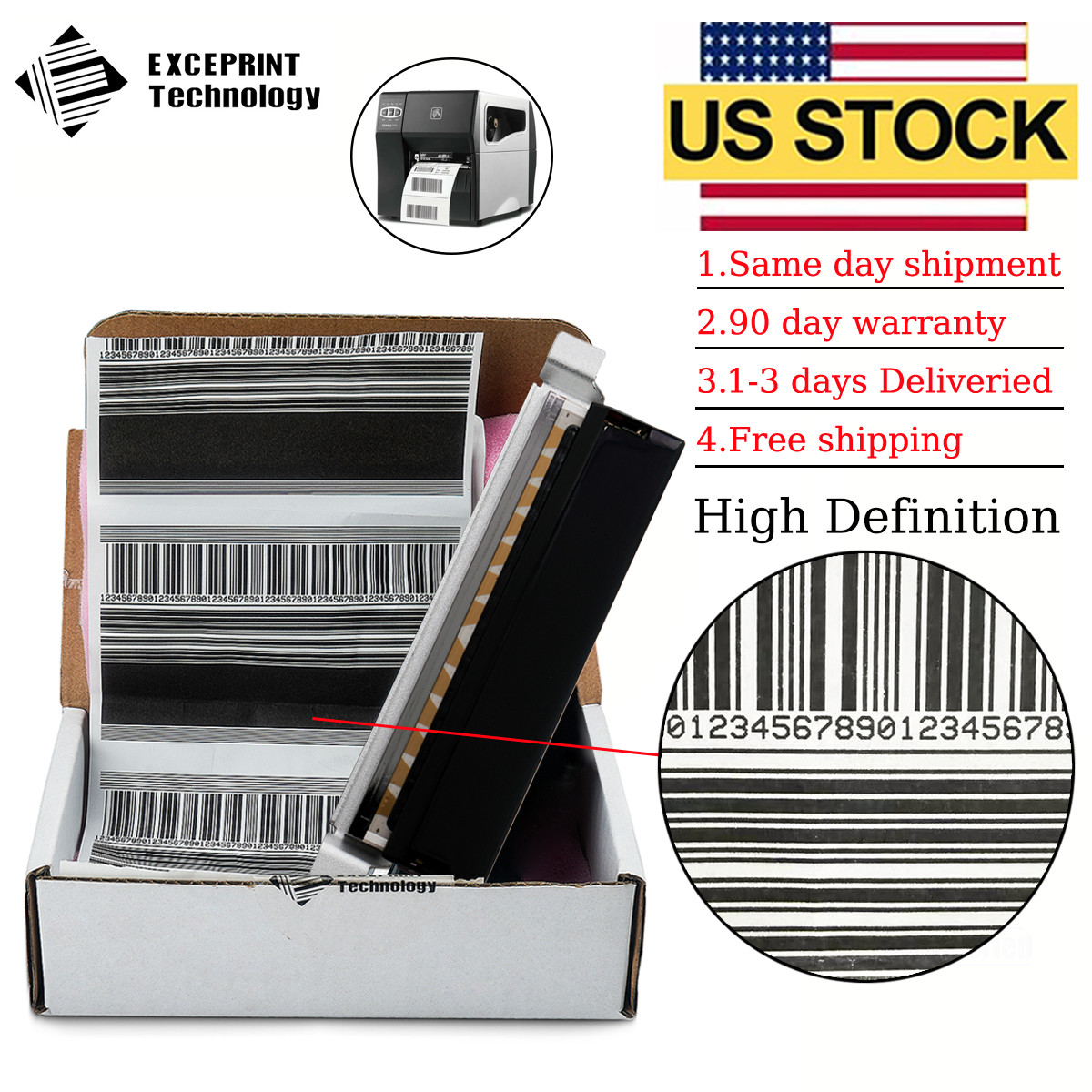 ✅ Printhead for Zebra ZT210 ZT220 ZT230 Thermal Printer 203dpi P1037974-010 US ✅