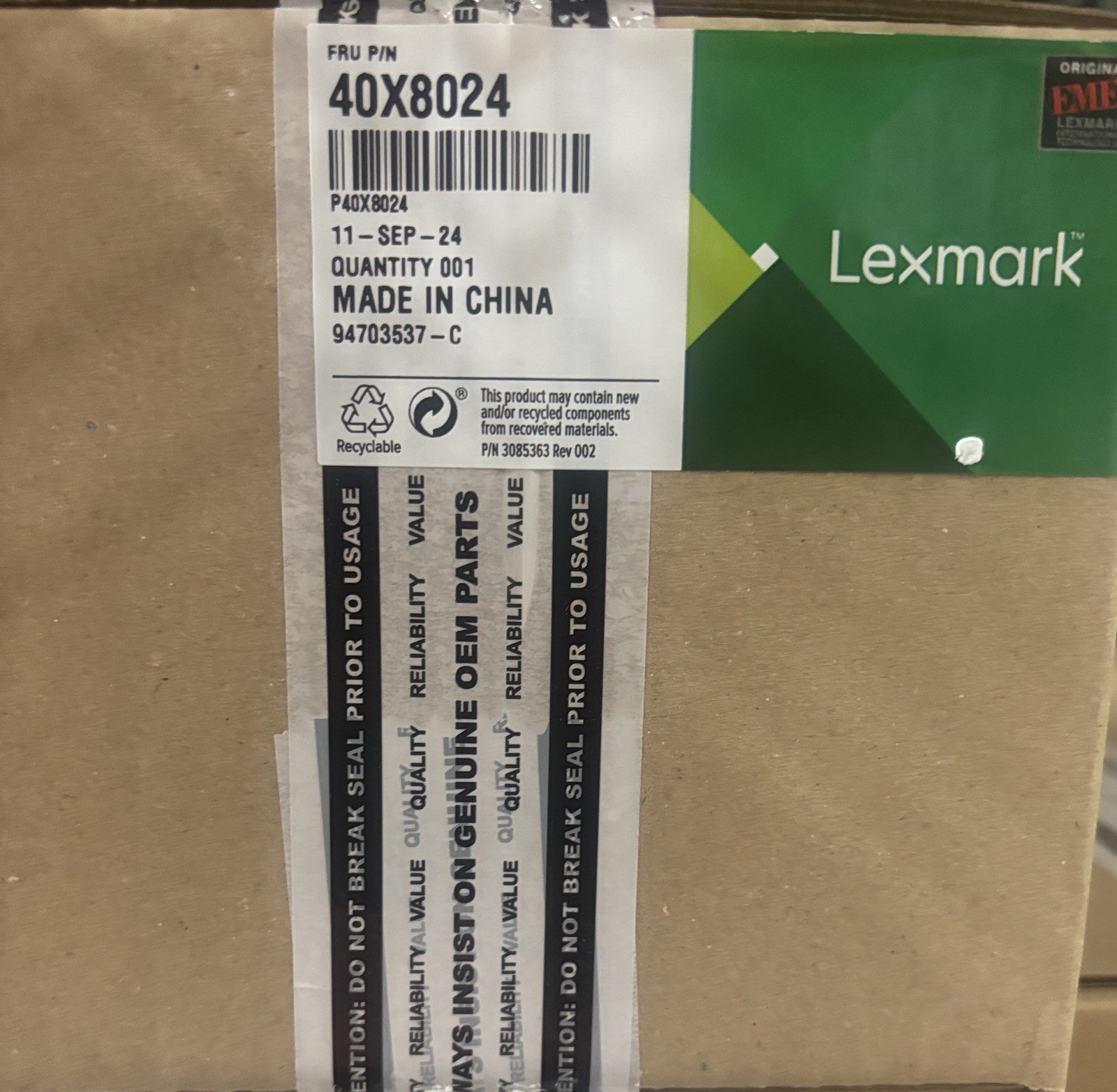 New Lexmark MX310 MS410 MS510 220v Fuser Unit 40X8024