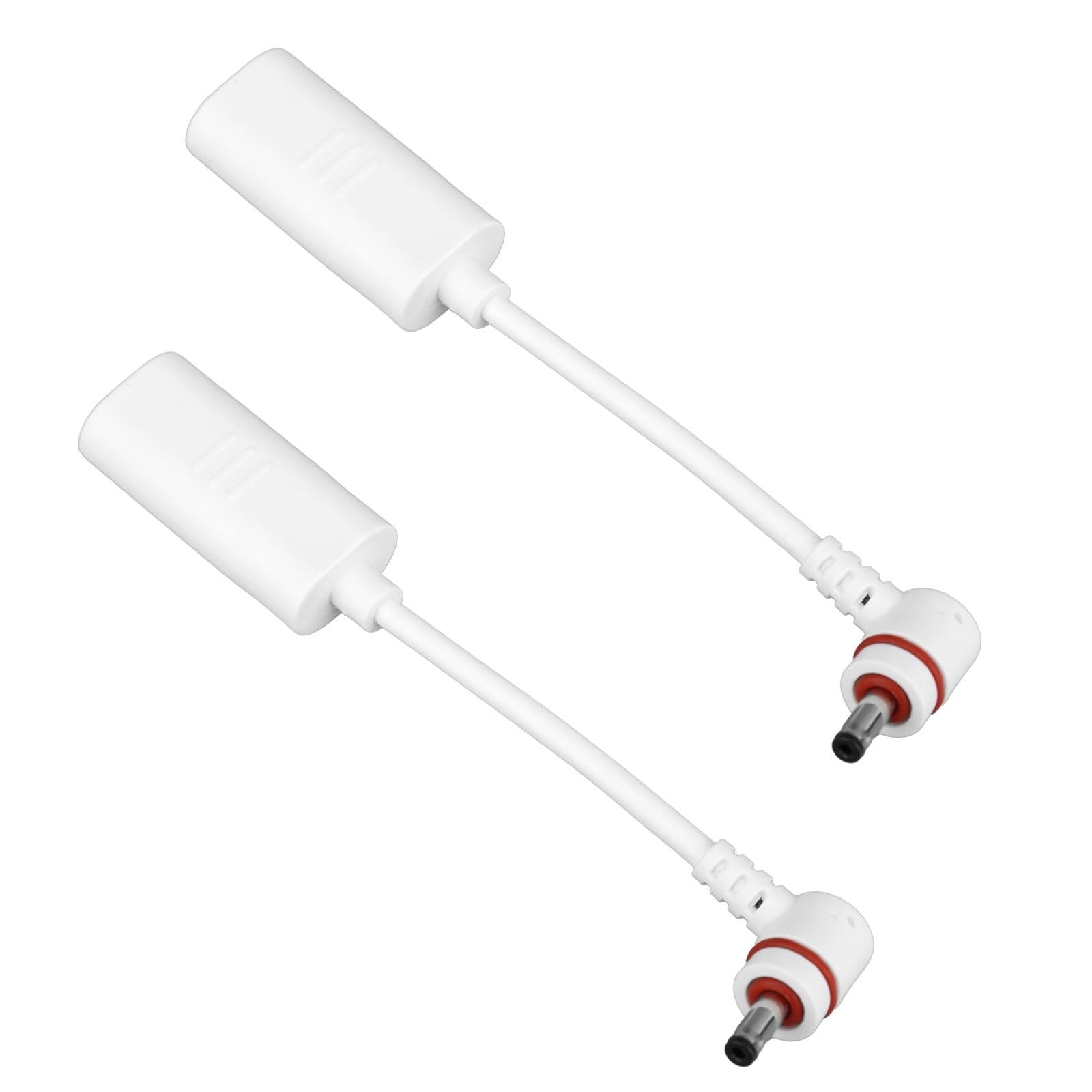 2x USB-C to DC 3.5mm Barrel Plug Adapter Cable, White