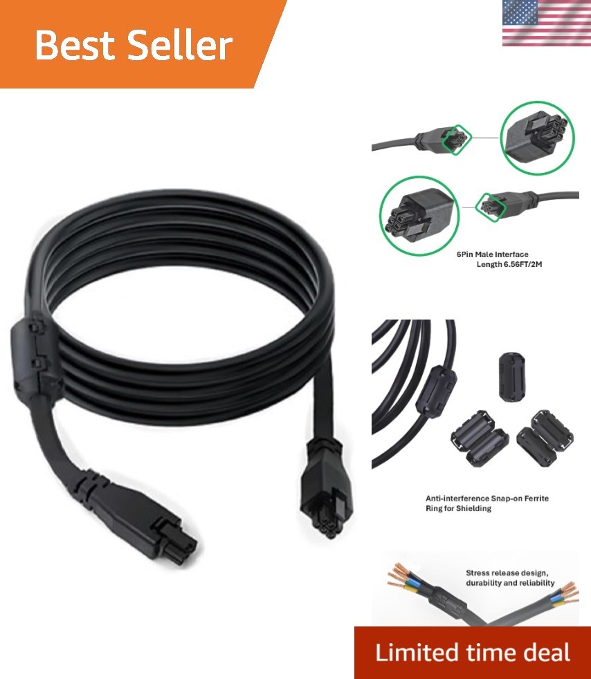 Bus Cable for Bambu Lab AMS, 3D Printer 2 Meter 6Pin Bus Extension Cable for ...