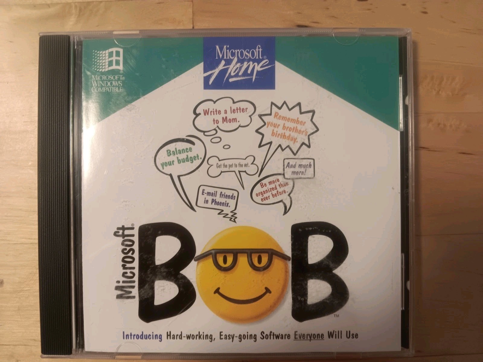 Microsoft Bob CD-ROM Rare Vintage 1994 Windows Software