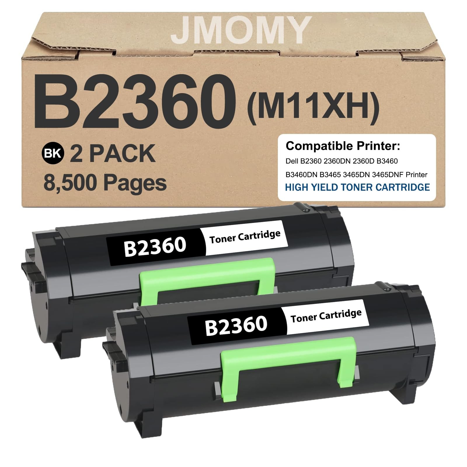 Toner Cartridge Yield M11XH Replacement 2Pack B2360 B2360dn 3319805 B2360d