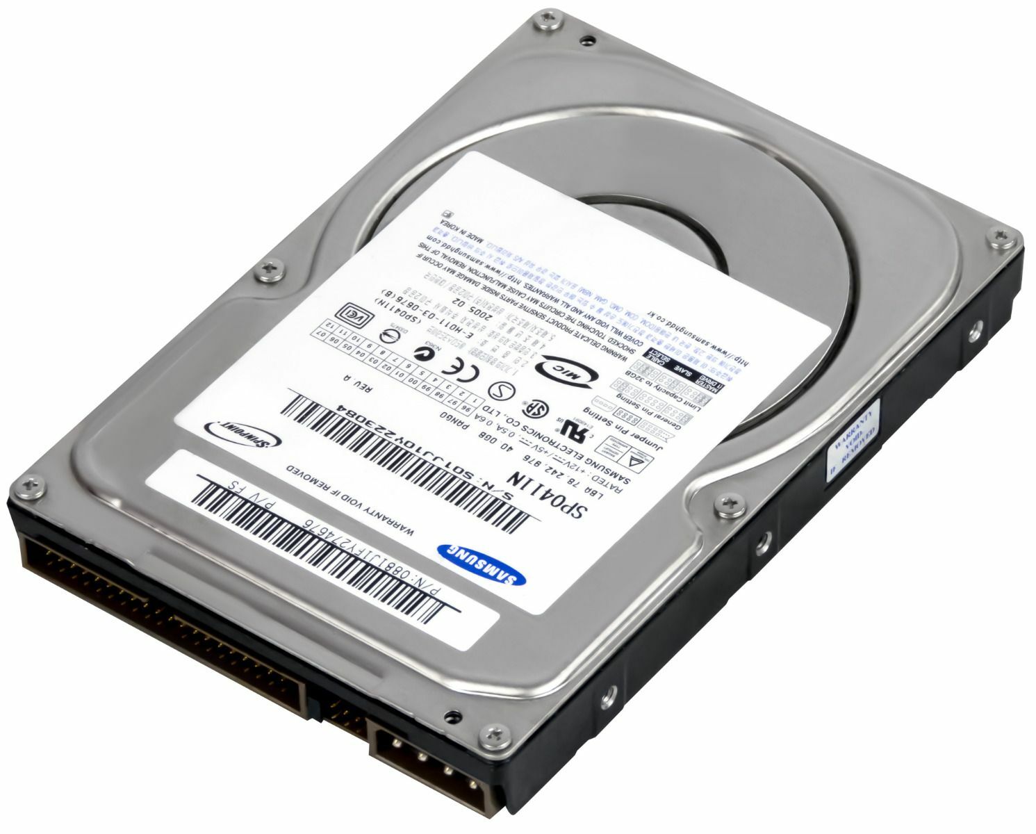 HARD DRIVE SAMSUNG SPINPOINT PL40 SP0411N 40GB 7200RPM 2MB ATA IDE 3.5'' inch