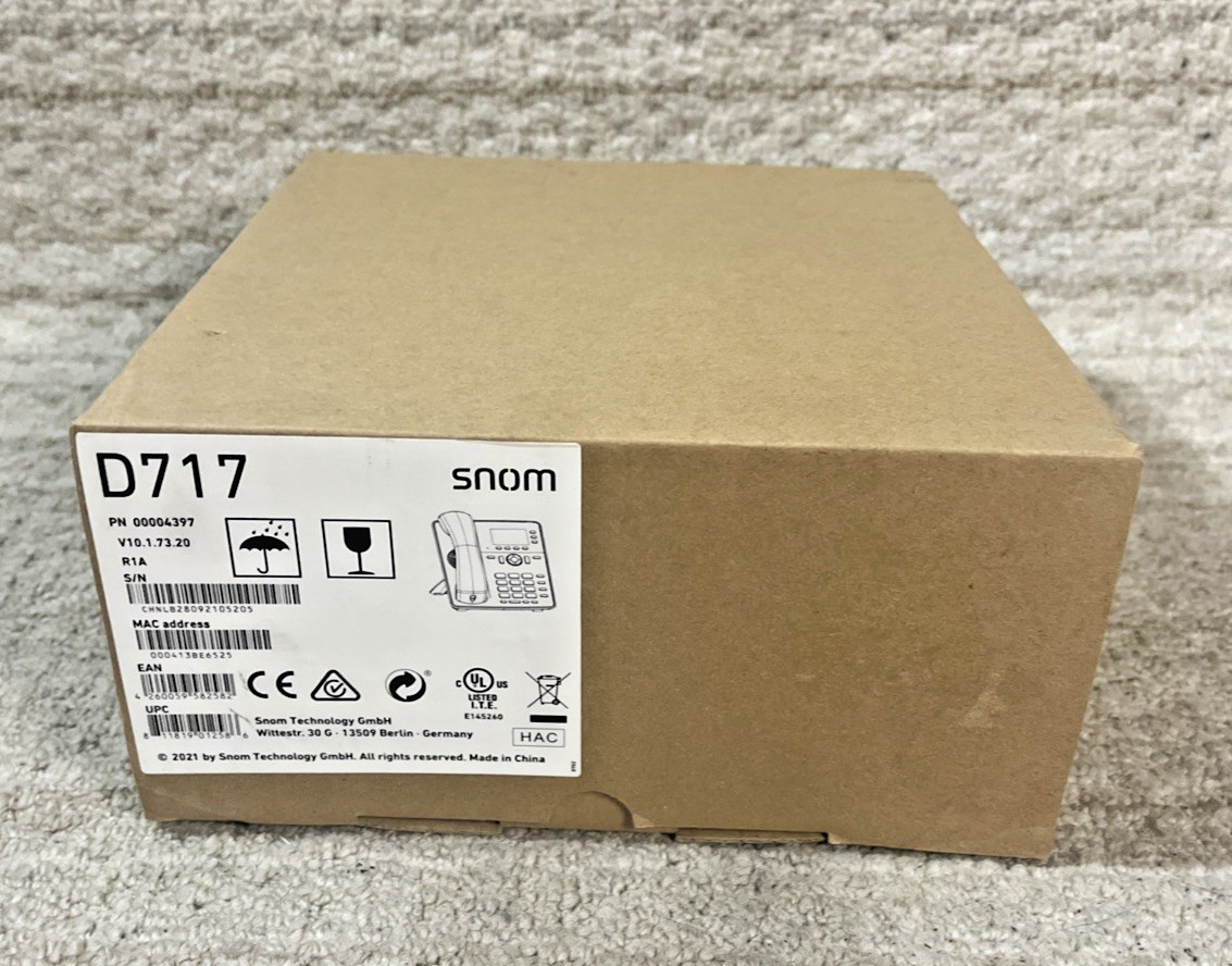 NEW - Snom D717, SIP/ VOIP, Programmable Color Desk Set / Phone 3.2" LCD Display