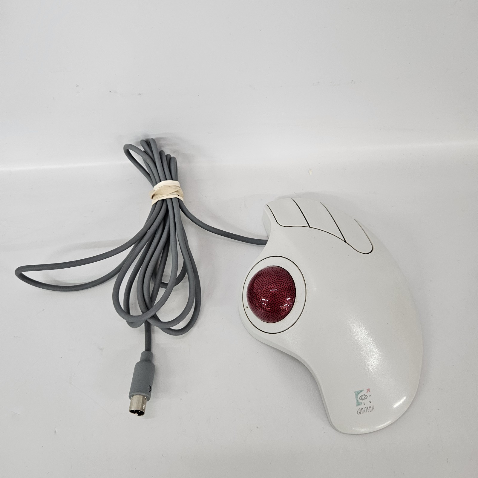 Logitech Trackball TrackMan Marble Ball Mouse T-CH11 Computer PC PS2 Tested