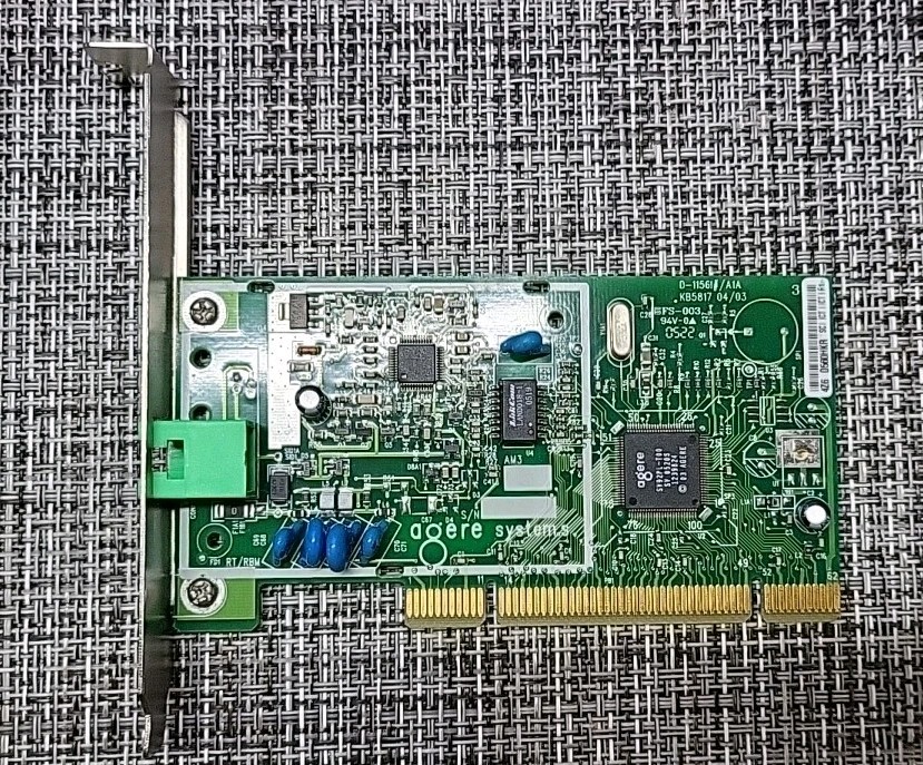 Agere Systems Fax Card 56K Modem HP P/N:5188-1026