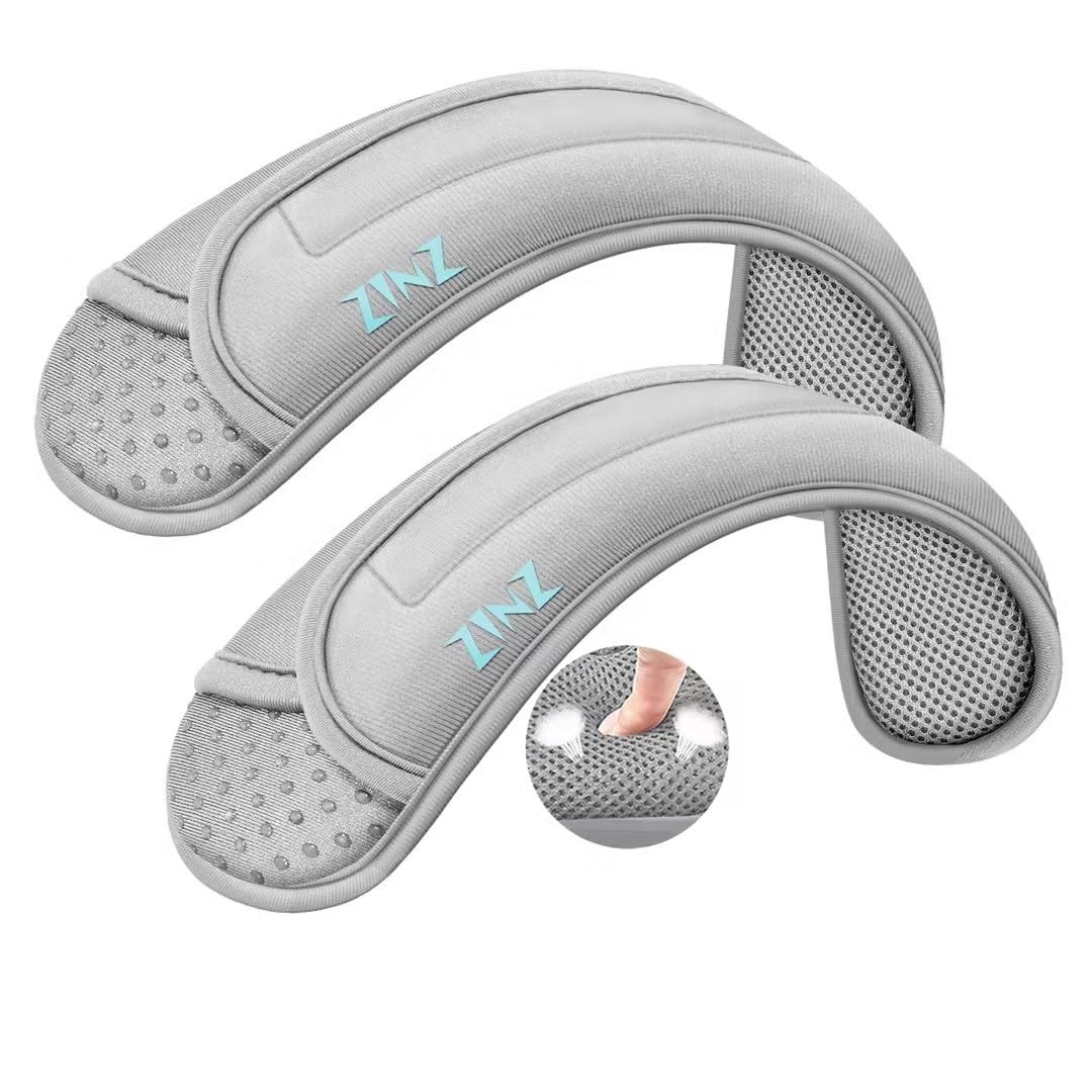ZINZ 2-Pack Universal Shoulder Pad with Ultra thick 20 x 8 cm, Gray-2pack