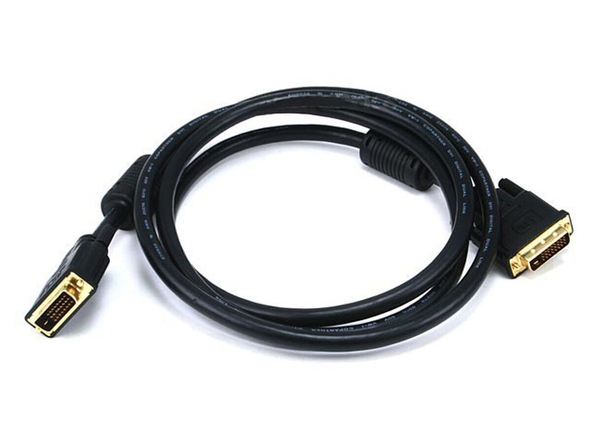 Monoprice 6ft 28AWG CL2 Dual Link DVI-D Cable - Black