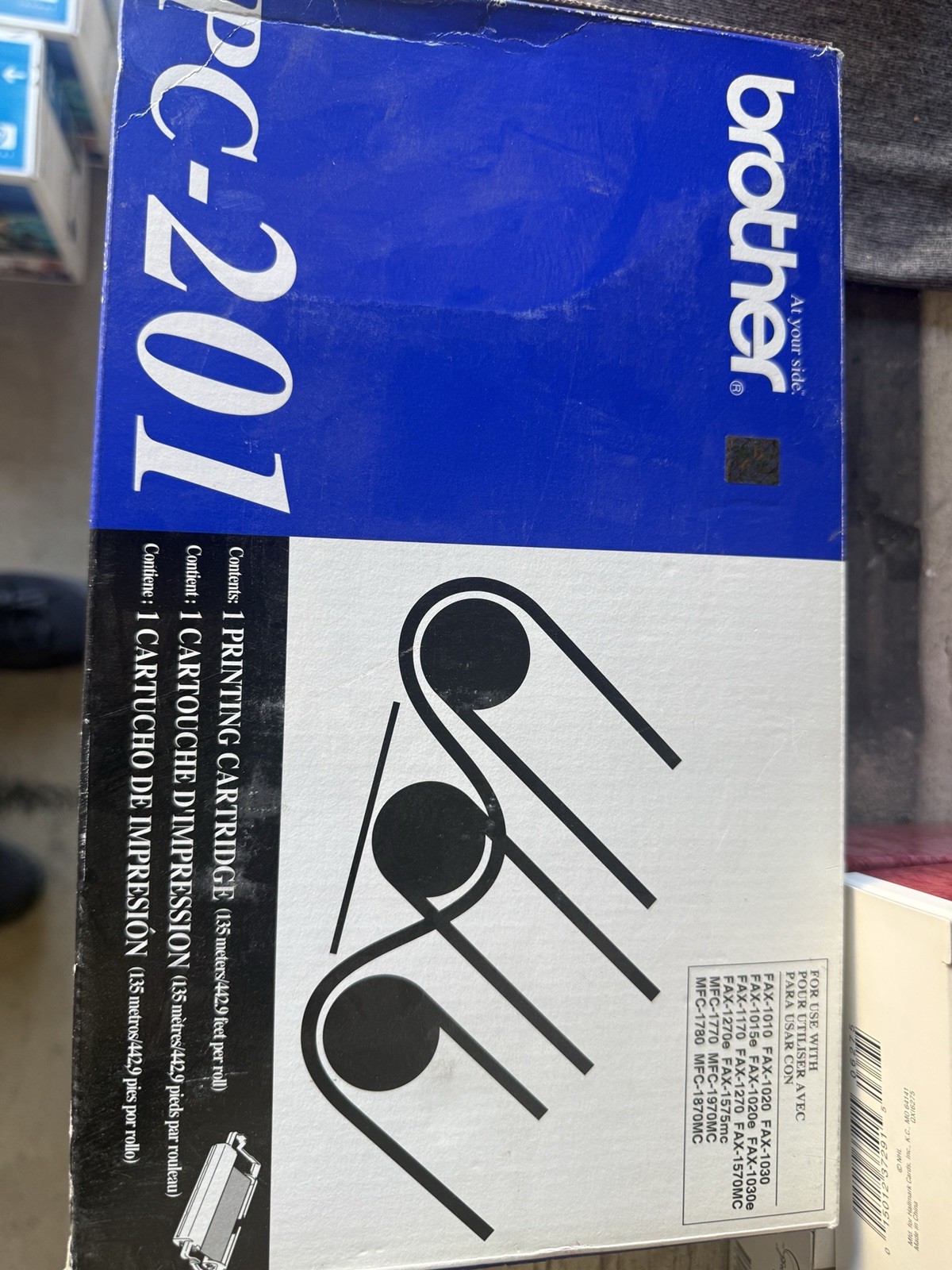 Genuine Brother PC-201 Print Cartridge  PC-201 Black - New