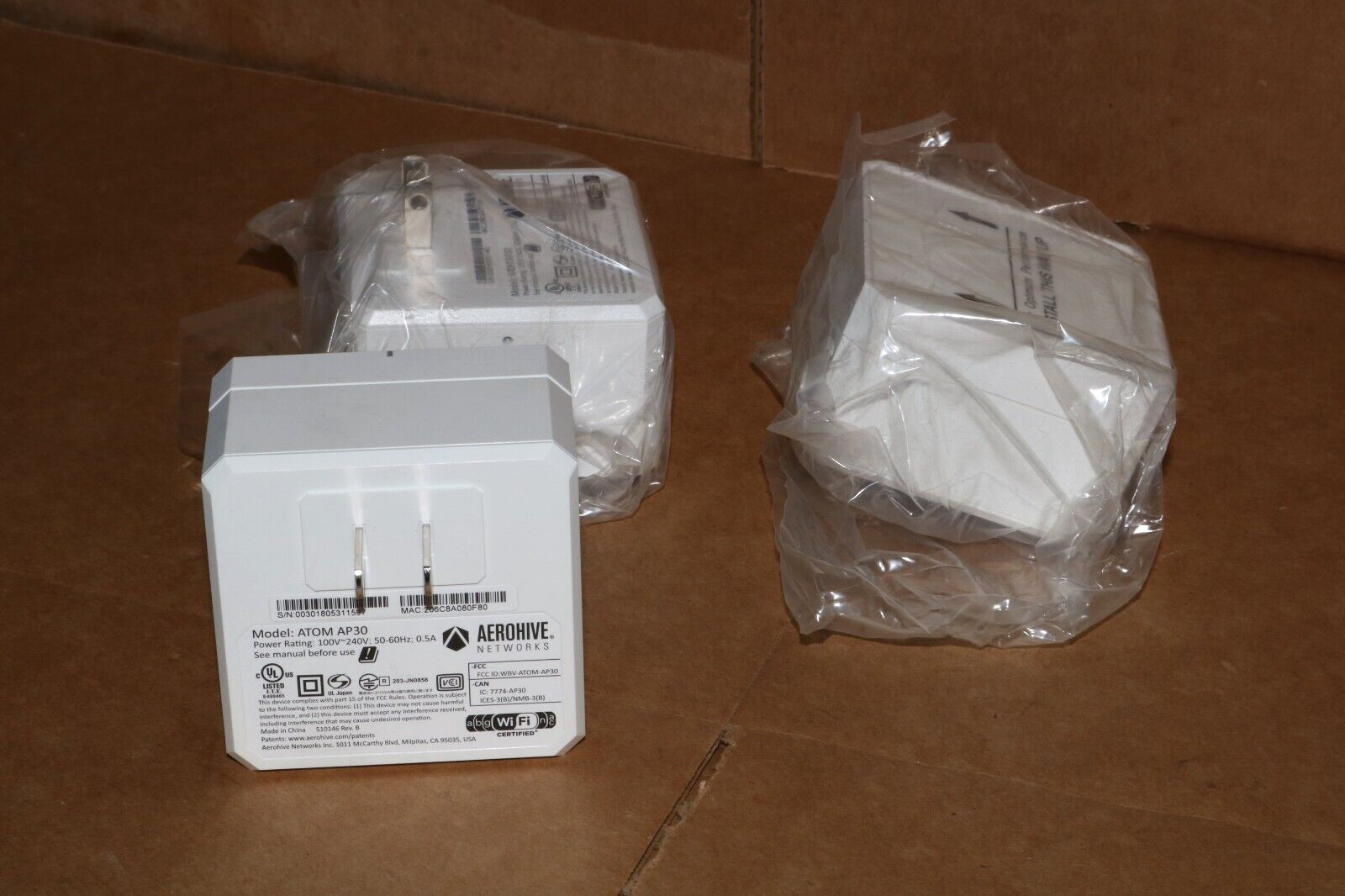 LOT OF 3 Extreme Networks Aerohive Atom AP30 Enterprise  Wi-Fi Access Point .