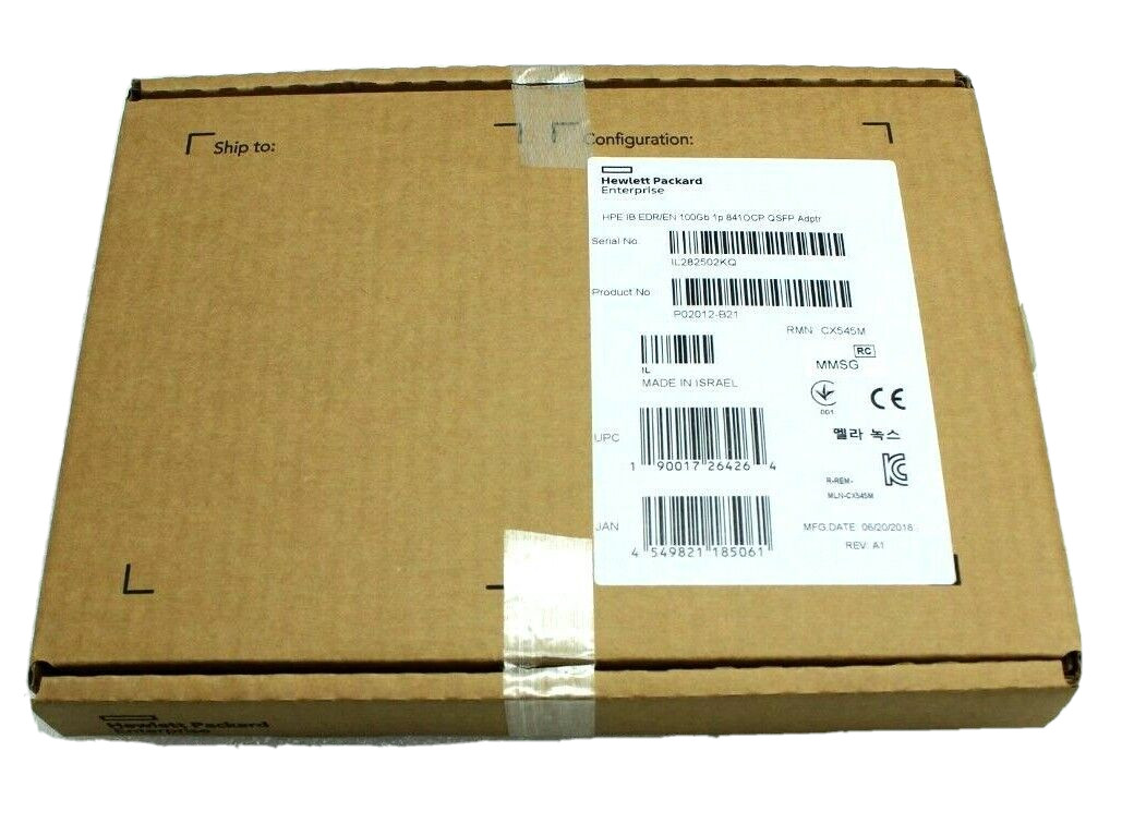 P02012-B21 HPE Ib EDR/EN 100GB 1P 841OCP QSFP Adapter P02069-001 P02135-001 NEW