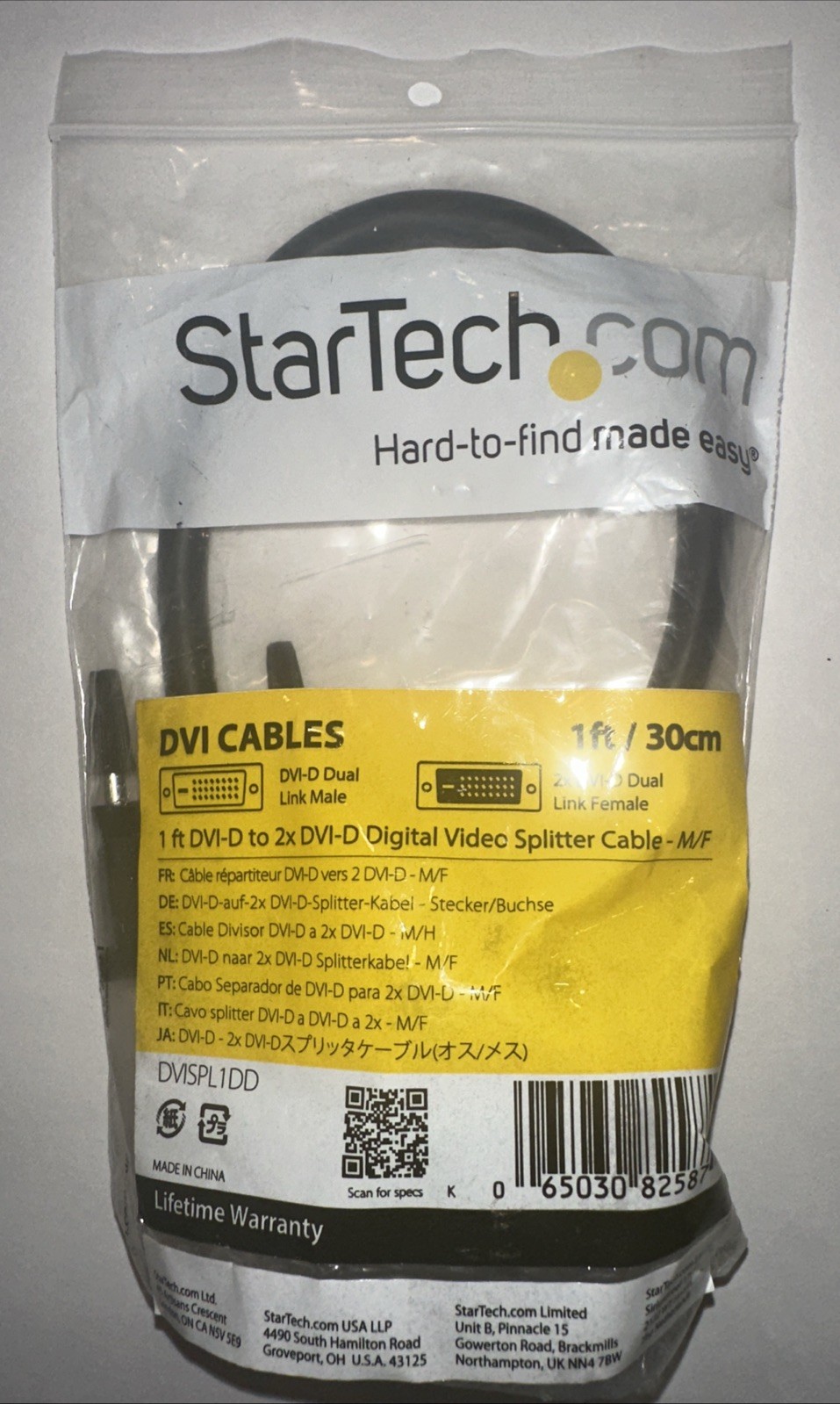 StarTech DVI Cables 1ft/30cm 