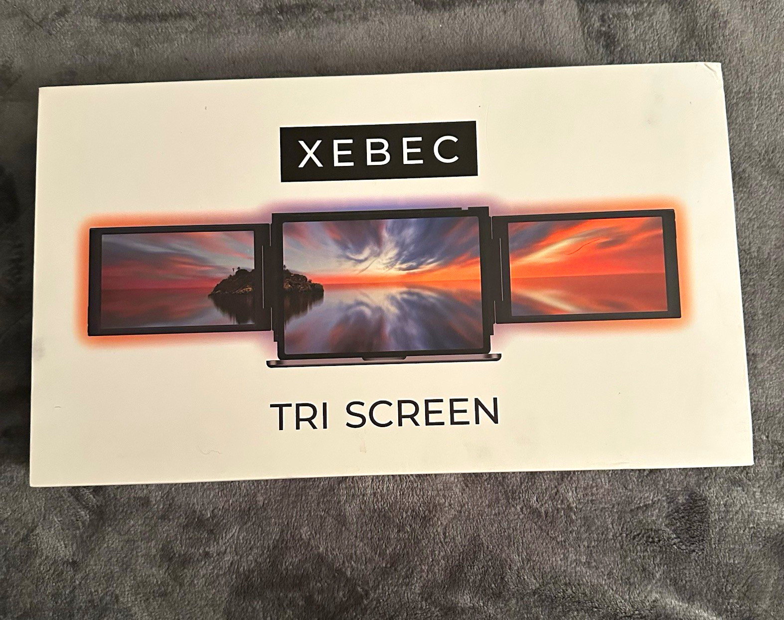 Xebec Tri Screen 10.1in Portable Dual Monitor Attachment, Black (Open Box)