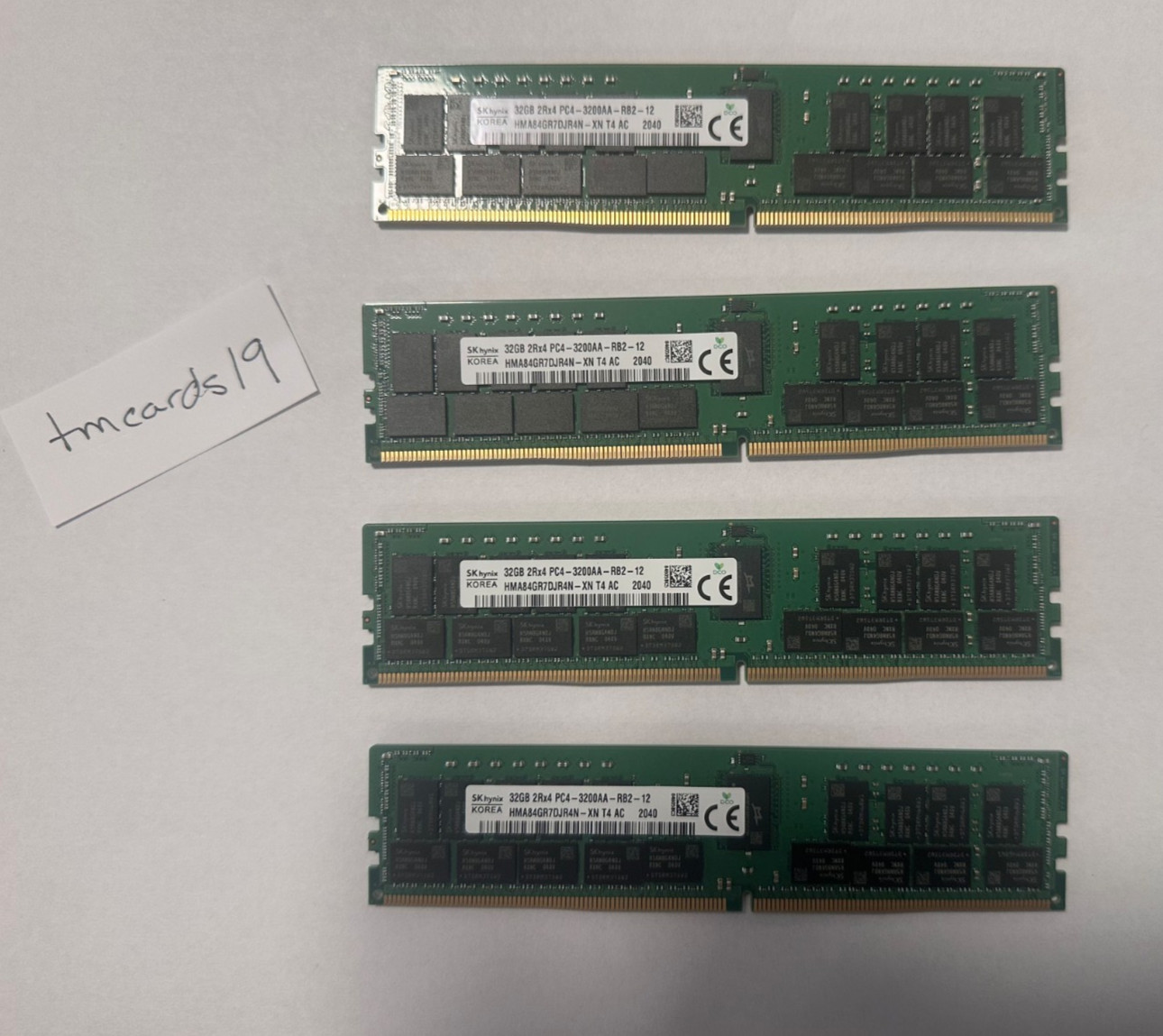 4x32GB SK Hynix 2Rx4 PC4-3200AA DDR4 ECC RDIMM Server RAM HMA84GR7DJR4N-XN T4 AC
