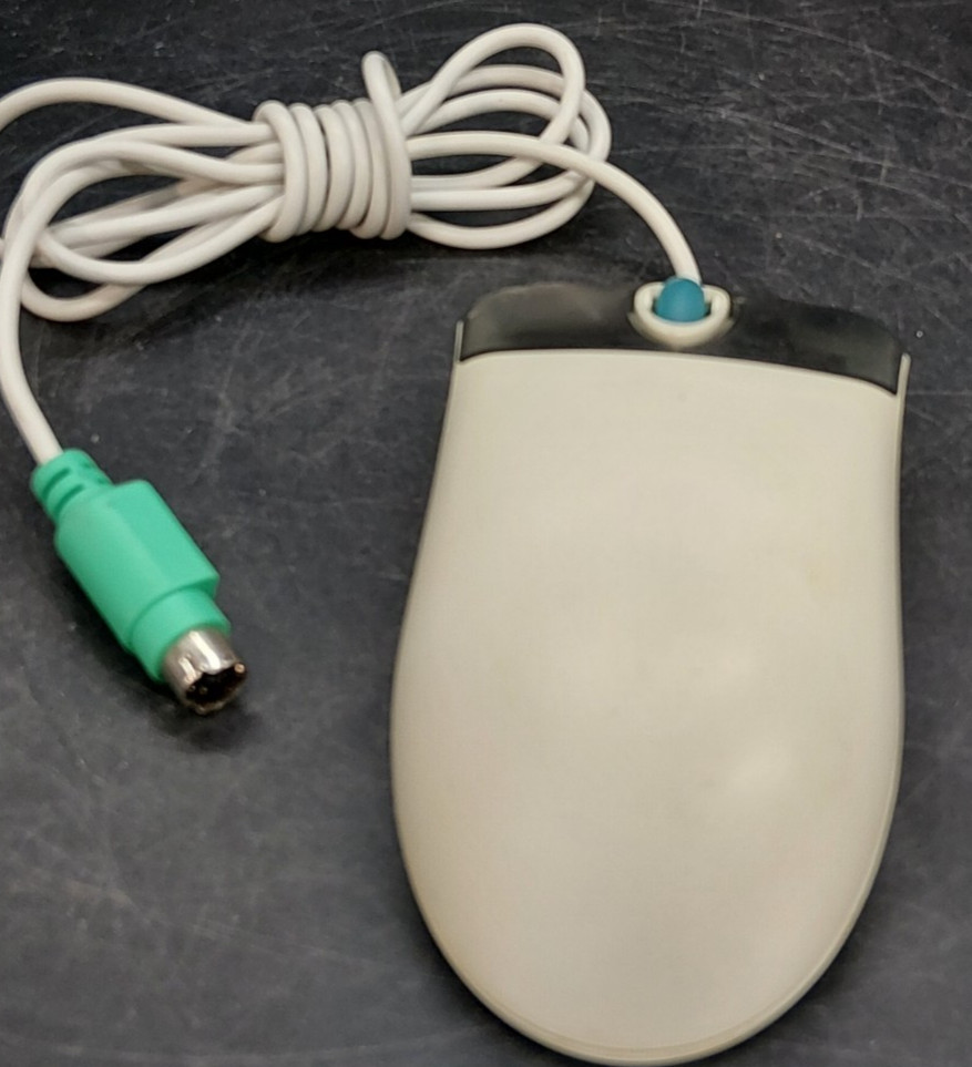 Vintage Model LM202 PS/2 Wired 2-Button Ball Computer Mouse