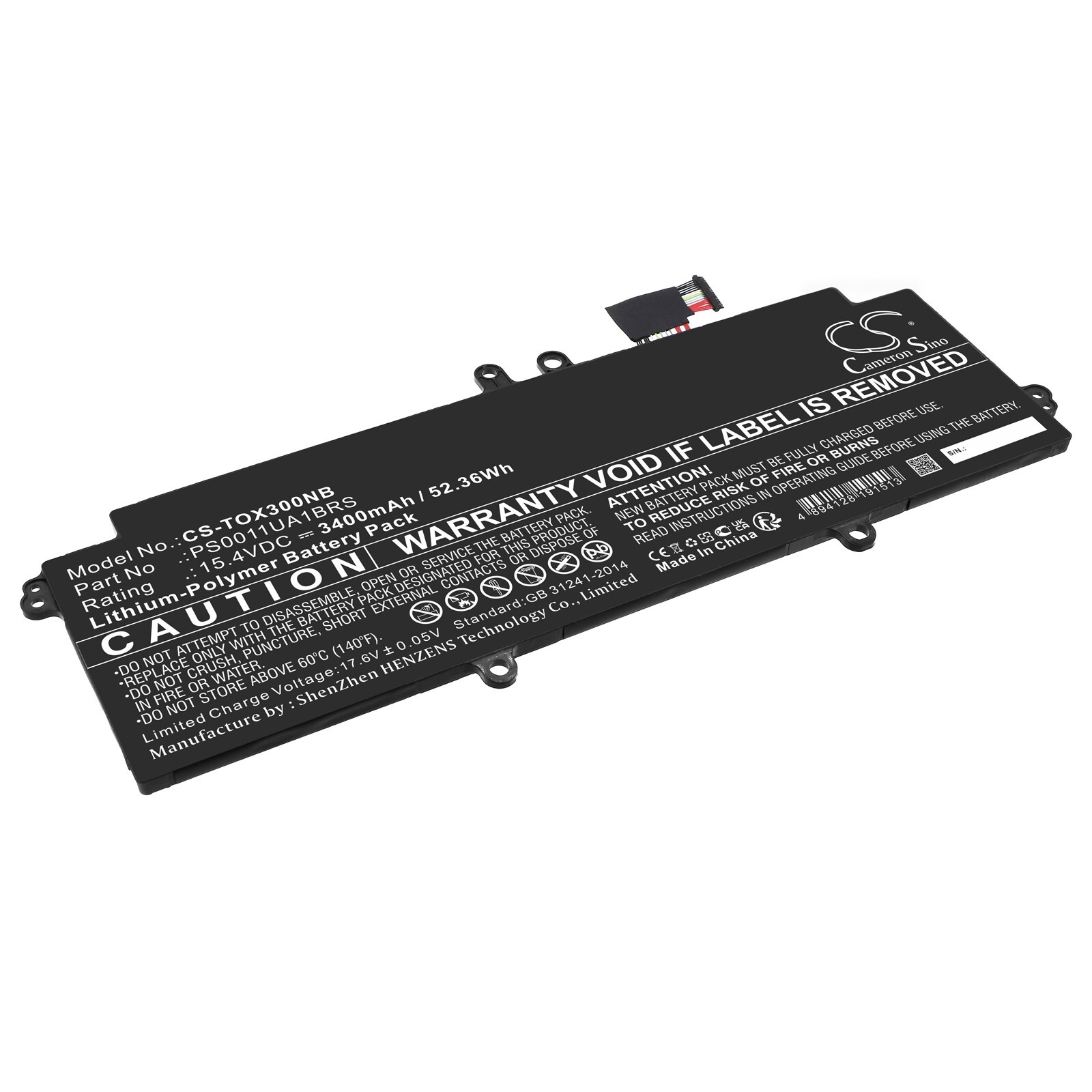 BATTERIE 3400mAh Type PS0011UA1BRS For Dynabook Portege X30L-J, X30L-K