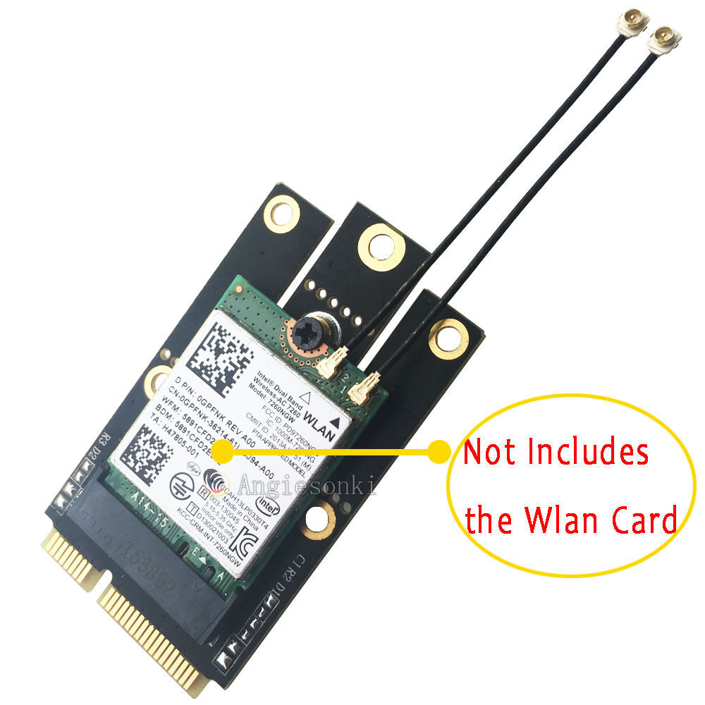 M.2(NGFF) WIFI WLAN Card Module to Mini PCI-E Express Adapter Converter Antenna