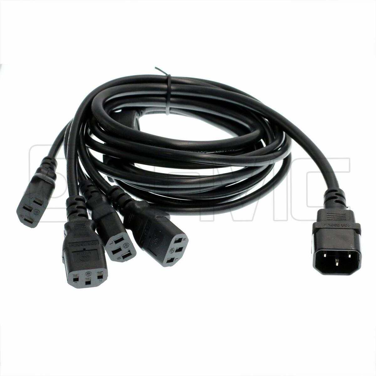 UPS PDU PC Computer C14 Power Splitter Cord to 4 x C13 IEC320 Extension 10A 6ft