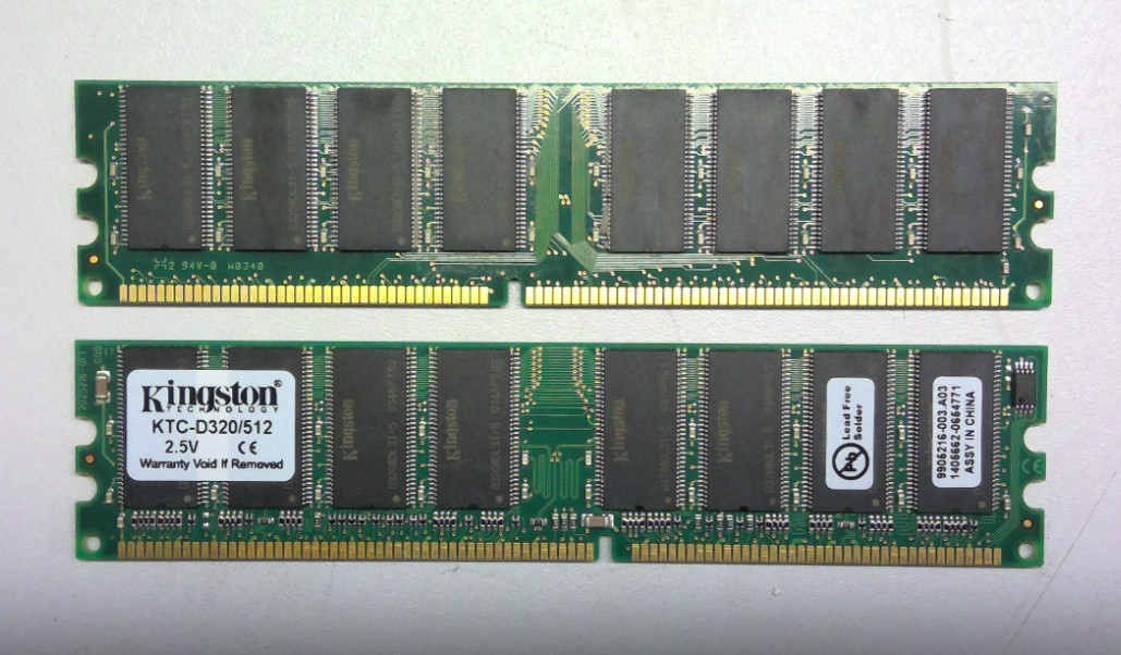 Kingston 512MB DDR RAM KTC-D320/512 2.5V PC3200 Desktop Memory Module