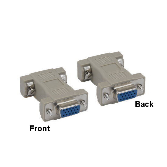 10x HD15 Female to Female Changer Adapter VGA 15Pin Shielded Molded Video