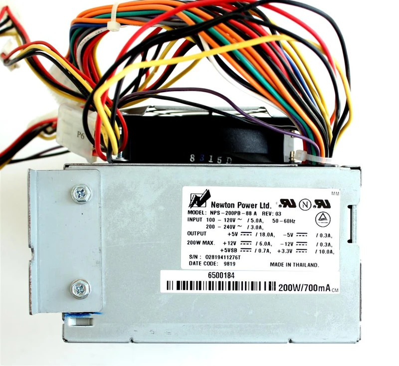 NPS-200PB-88A newton power ltd power supply with external fan pull from GATEWAY