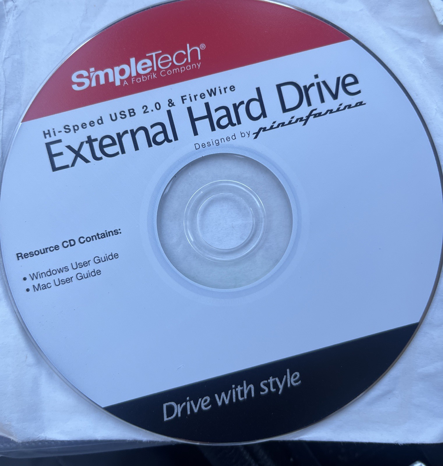 Simpletech Resource CD User's Guide ONLY - For Hi-Speed USB External Hard Drive