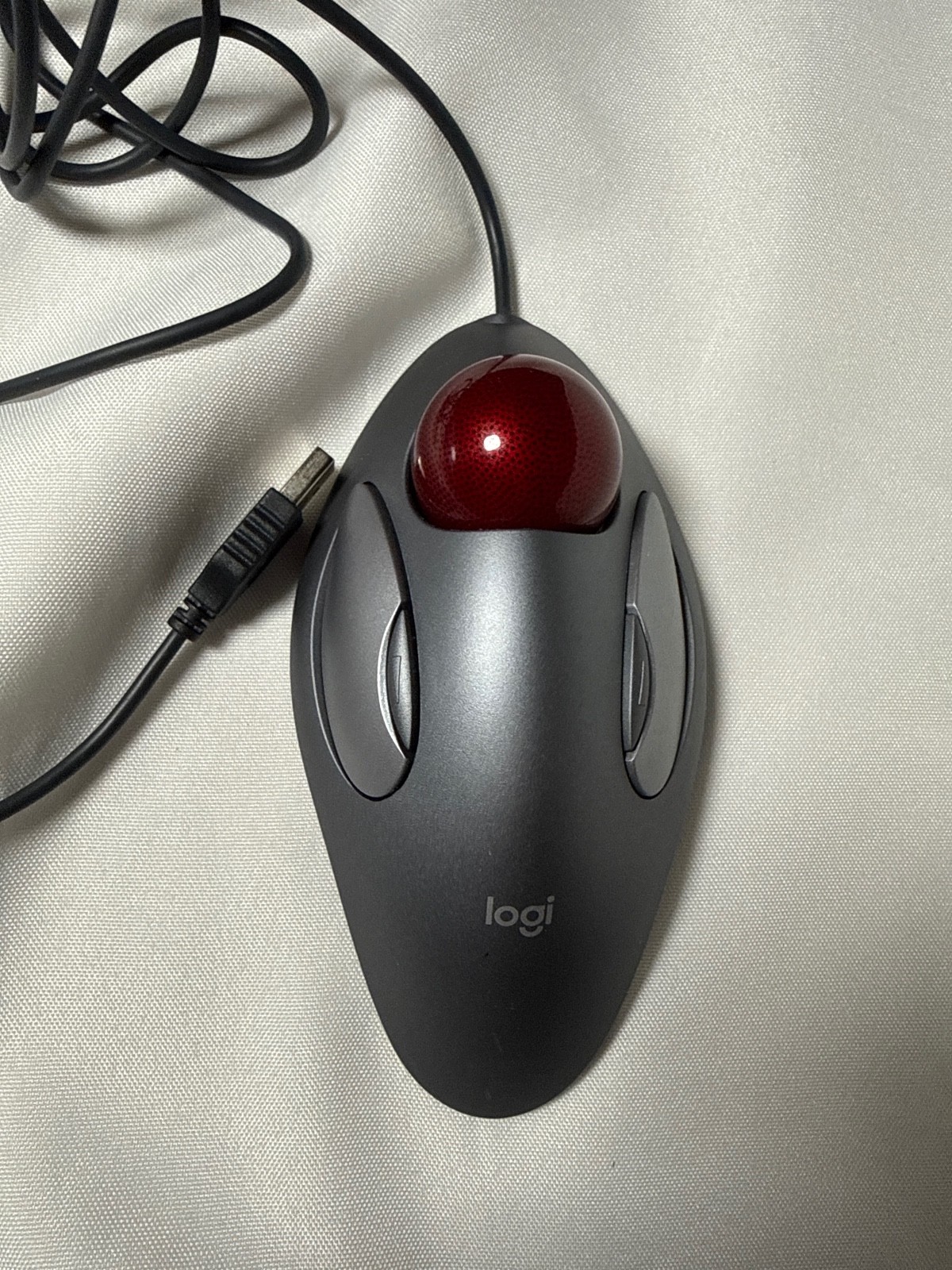 Logitech Trackman Marble Wired USB Ambidextrous Trackball Mouse T-BC21
