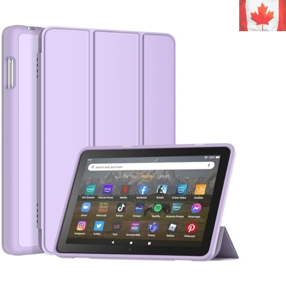 Elegant 8-Inch Tablet Case with Smart Trifold Stand & Auto Wake/Sleep Feature