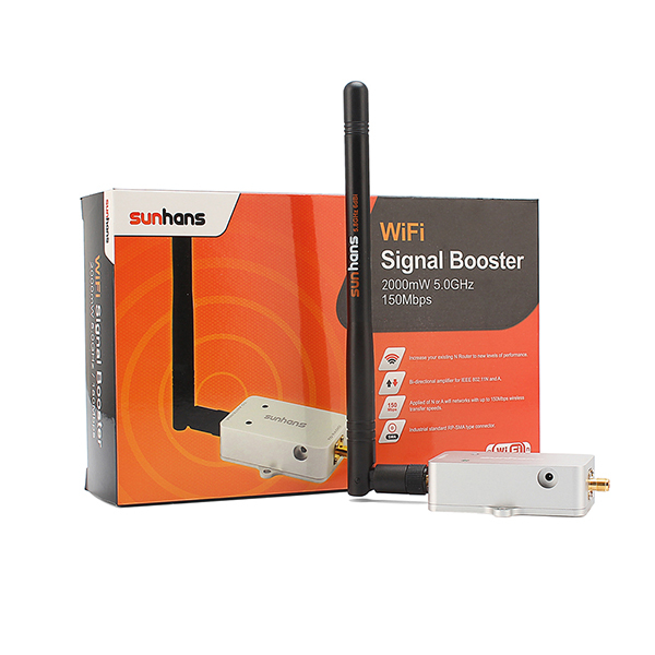 Sunhans 2000mW 5.8GHz 33dBm WiFi Signal Booster Repeater Wireless UAV Amplifier