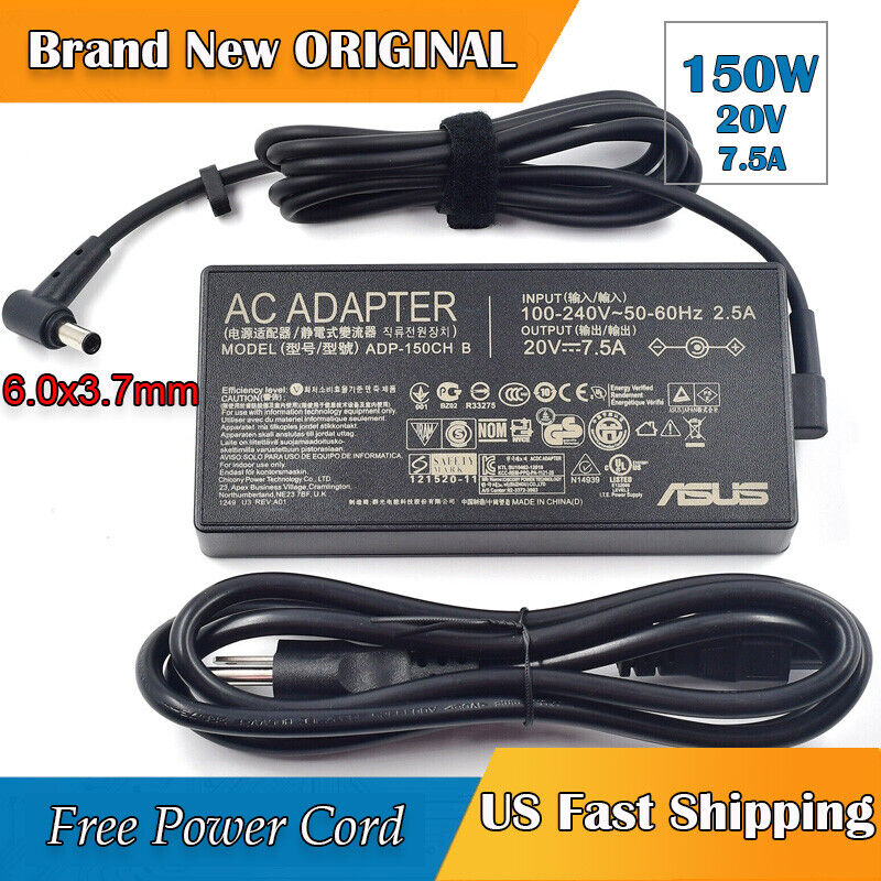 Genuine 150W 20V 7.5A ASUS Laptop Charger A18 150P1A for ASUS TUF Gaming FX705GE