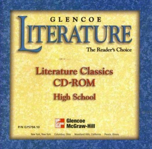 Glencoe Literature Classics High School PC MAC CD-ROM classroom teaching tools