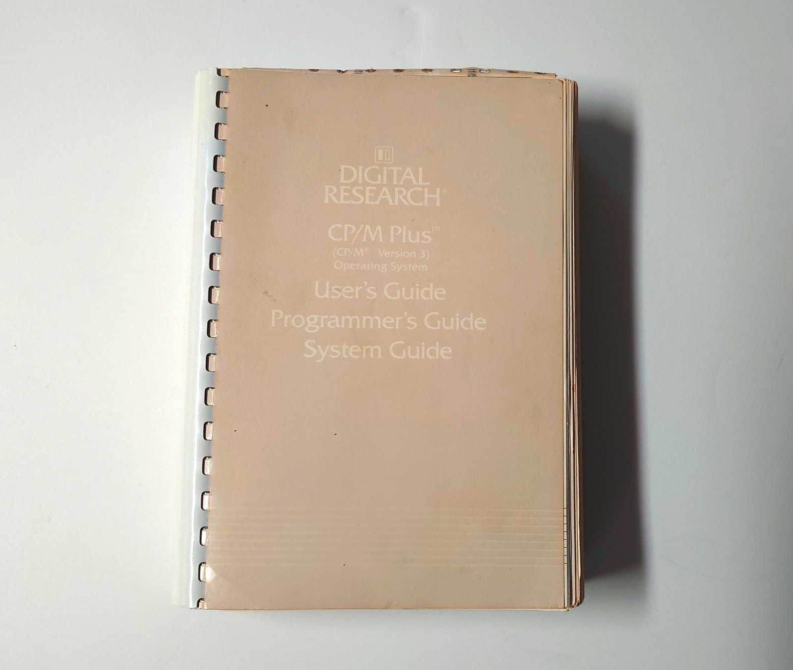 Digital Research CP/M Plus Version 3 User's Programmer's System Guide Book Only