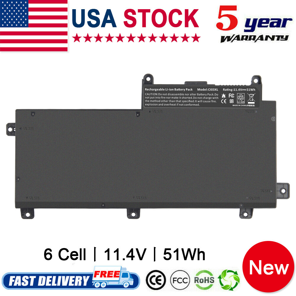 CI03XL C103XL 11.4V 51Wh Battery for HP ProBook 640 645 650 655 G2 G3 T7B31AA PC