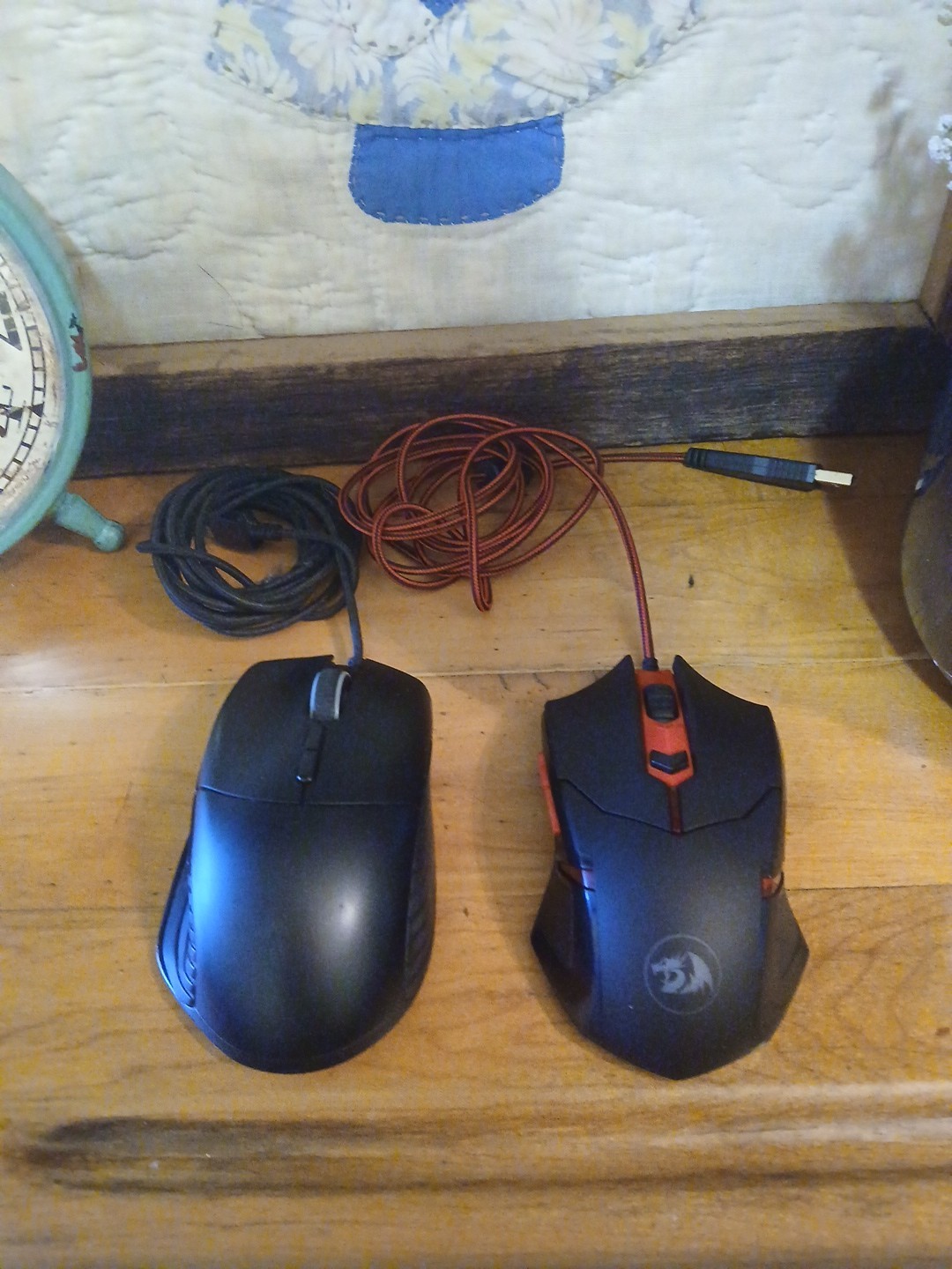 Lot Of Wired Gaming Mouse Razer Basilisk RZ01-0233 &RED DRagon S101-3