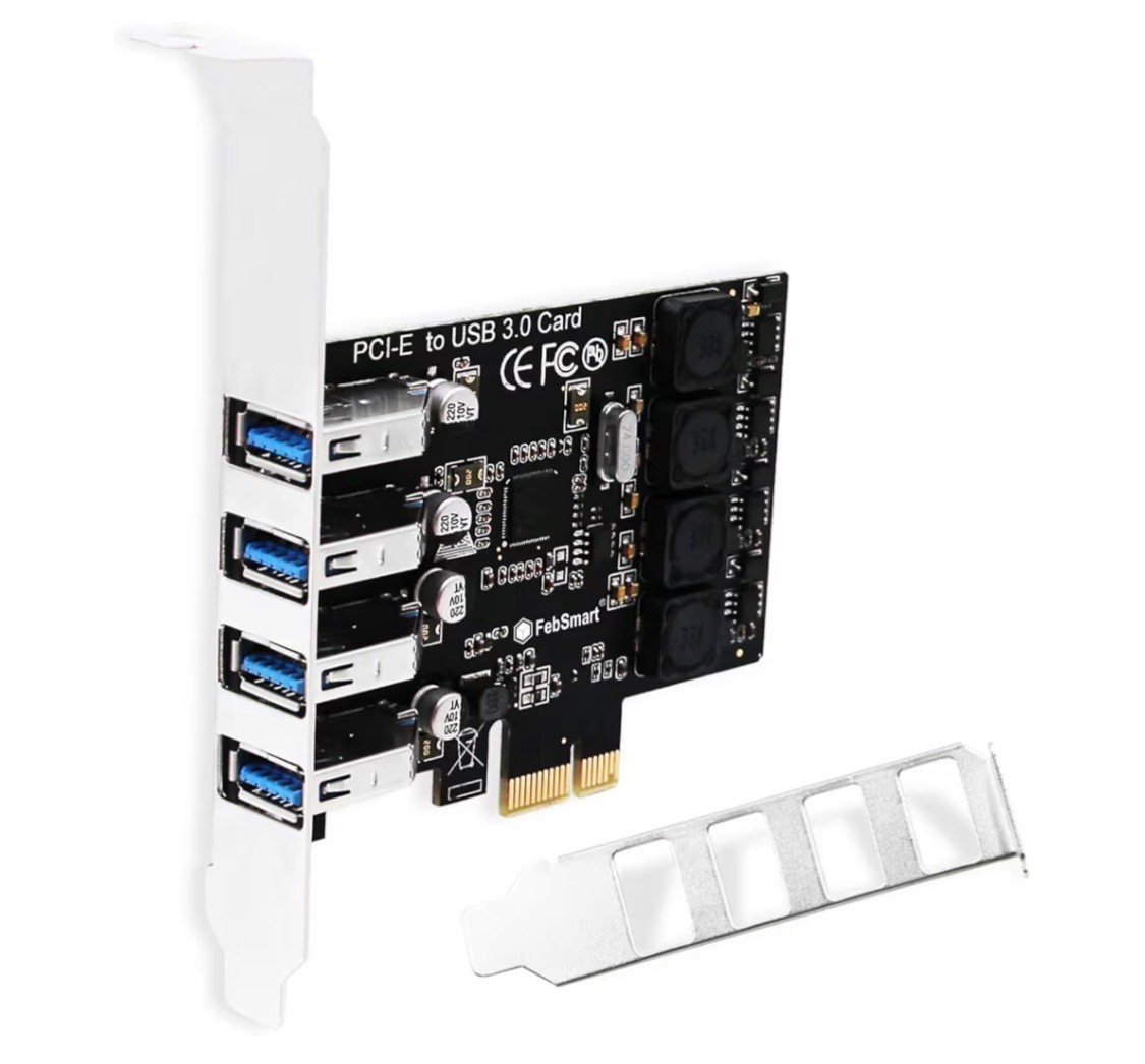 PCIE 4-Ports Superspeed 5Gbps USB 3.0 Expansion Card for Windows FS-U4L-Pro