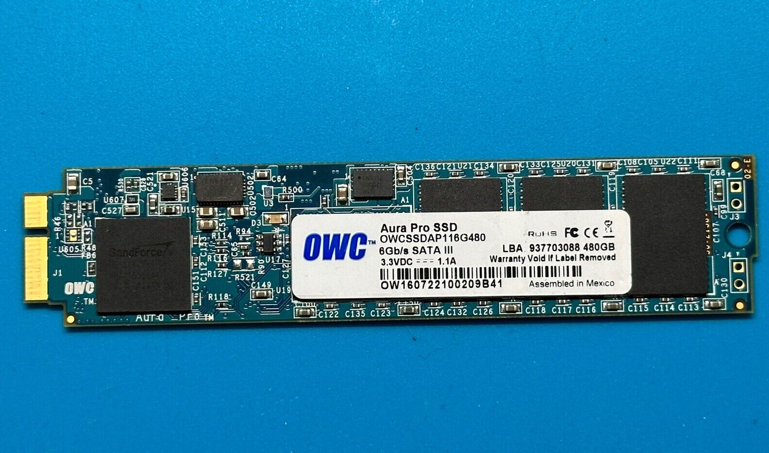 OWC Aura Pro 480GB SSD OWCSSDA116G480 for MacBook Air 2010-2011